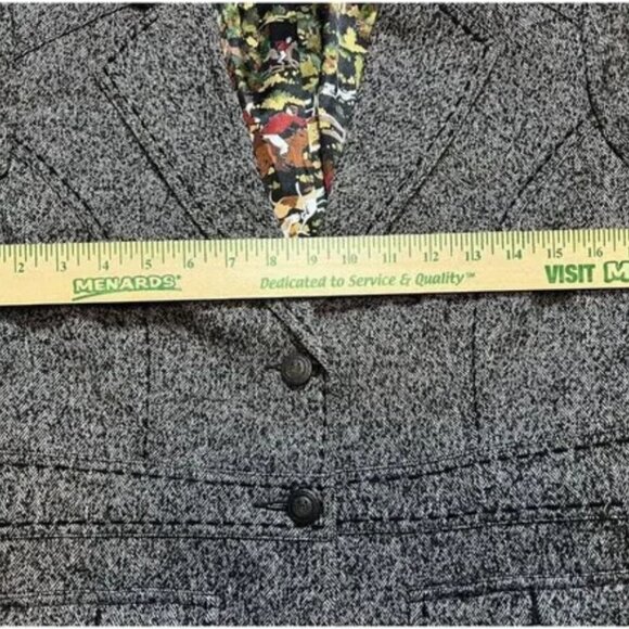 CAbi BLACK & WHITE EQUESTRIAN WOOL BLEND TWEED FOX HUNTER BLAZER SZ 8 - Picture 3 of 11